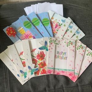 12pk Assorted Birthday and Floral Greeting Cards w/envelopes